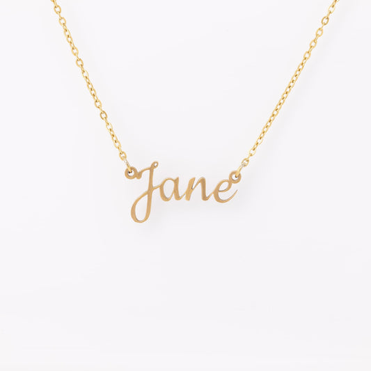 Custom Script Necklace