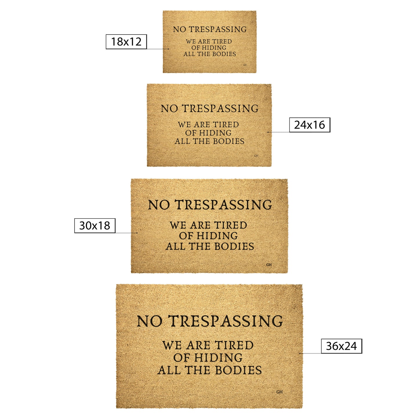 No Trespassing Doormat