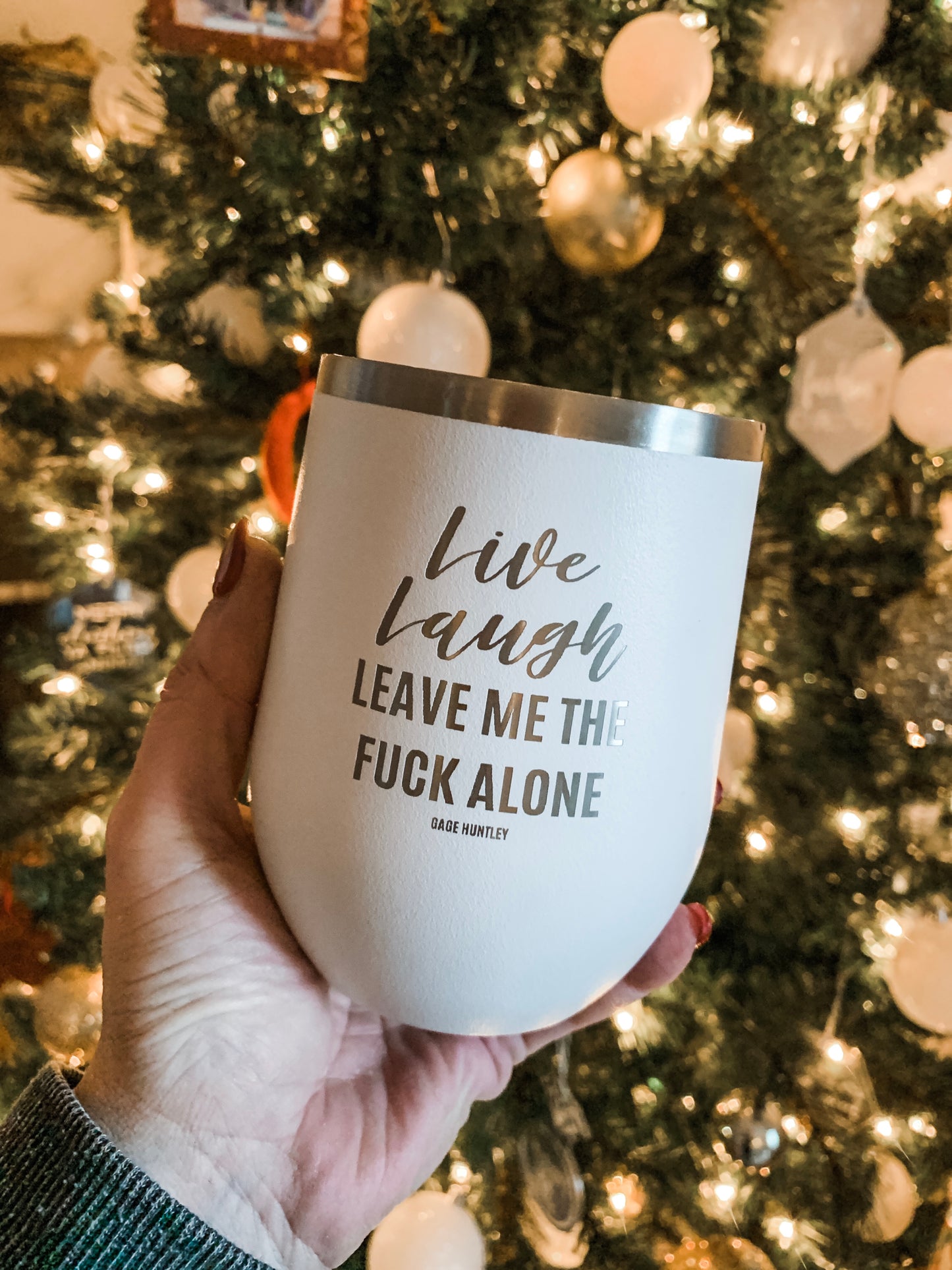 Live Laugh Leave - Wine Tumbler