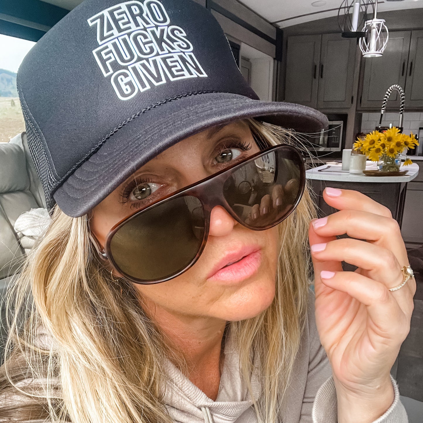 Zero Fucks Given Trucker Hat