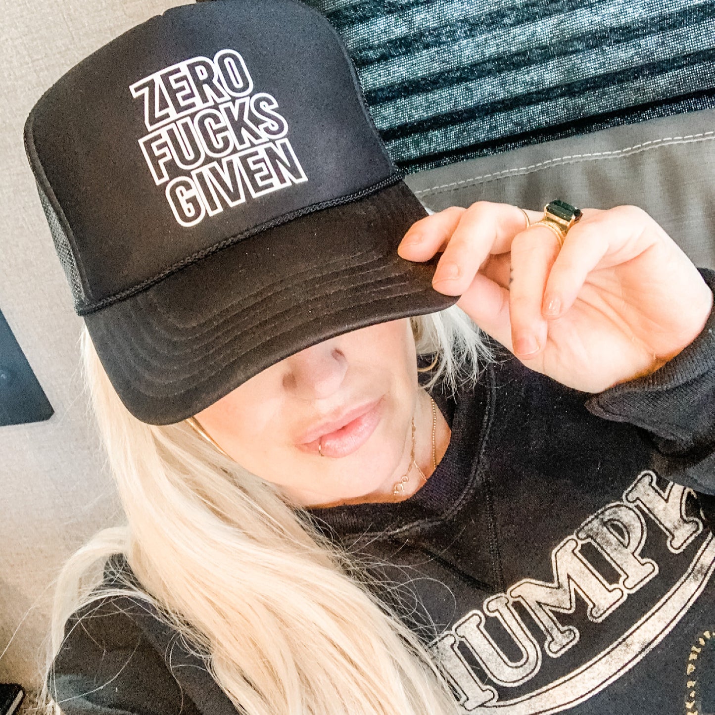 Zero Fucks Given Trucker Hat