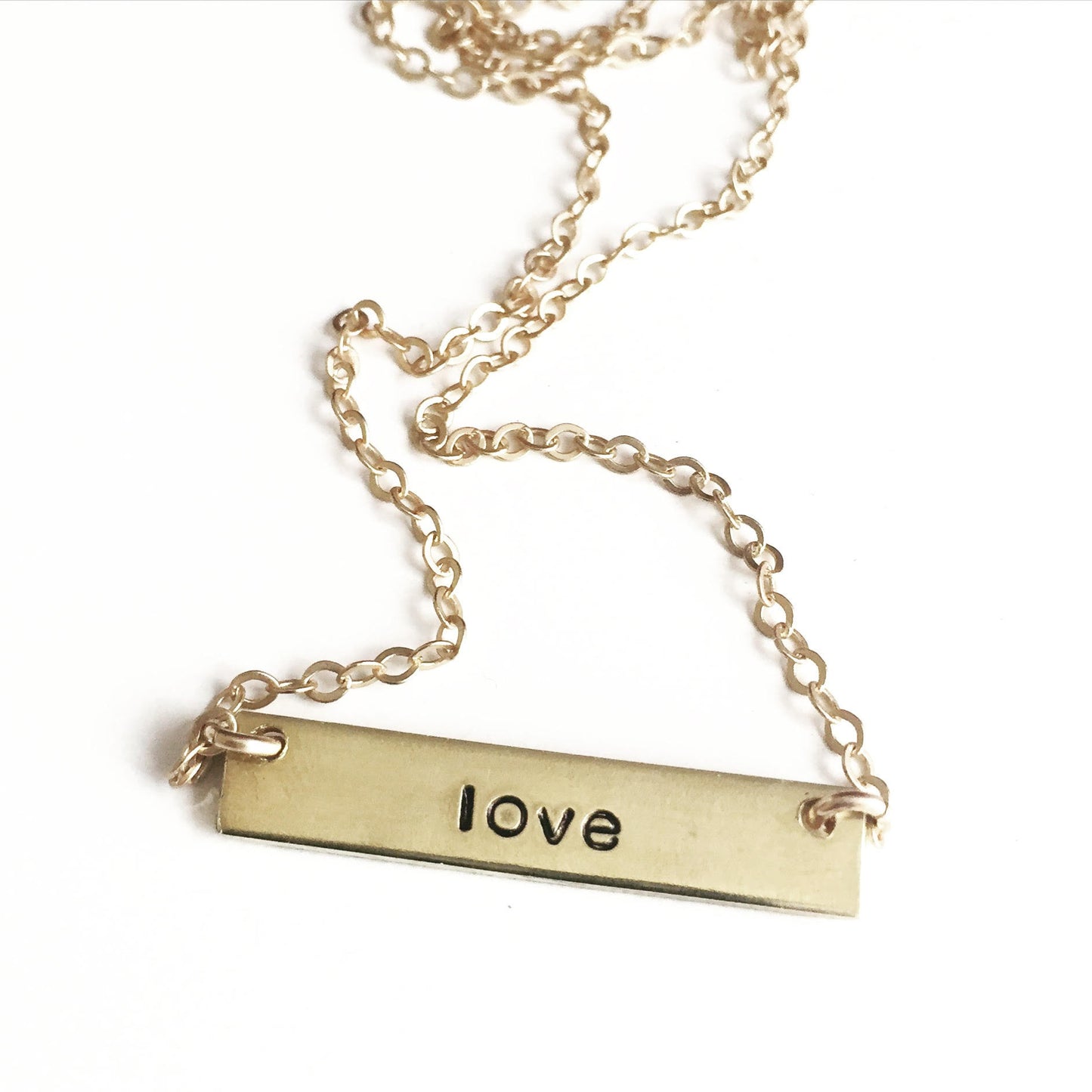 Custom Stamped Bar Necklace