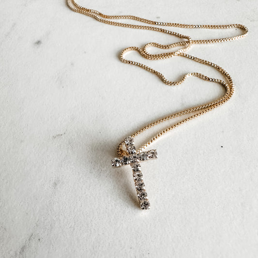 Mini CZ Cross Necklace