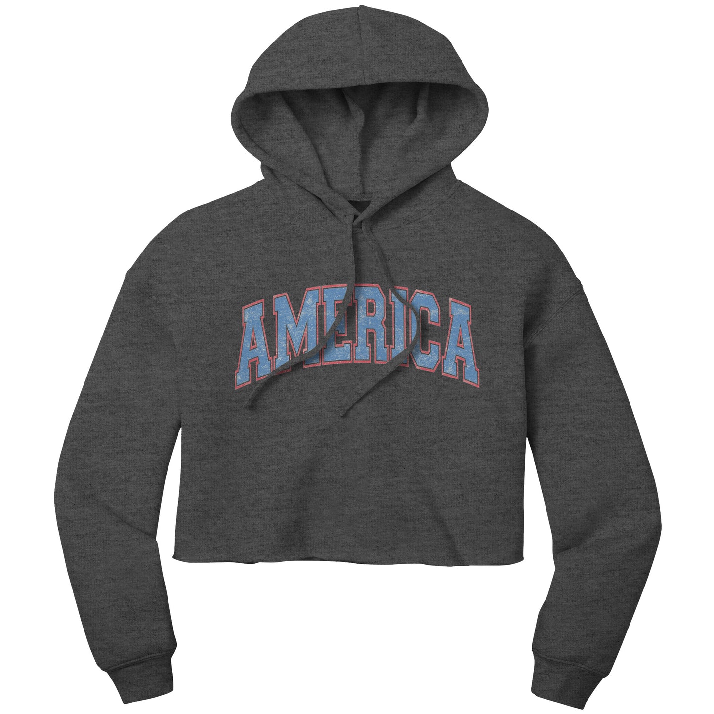 Vintage America Cropped Hoodie