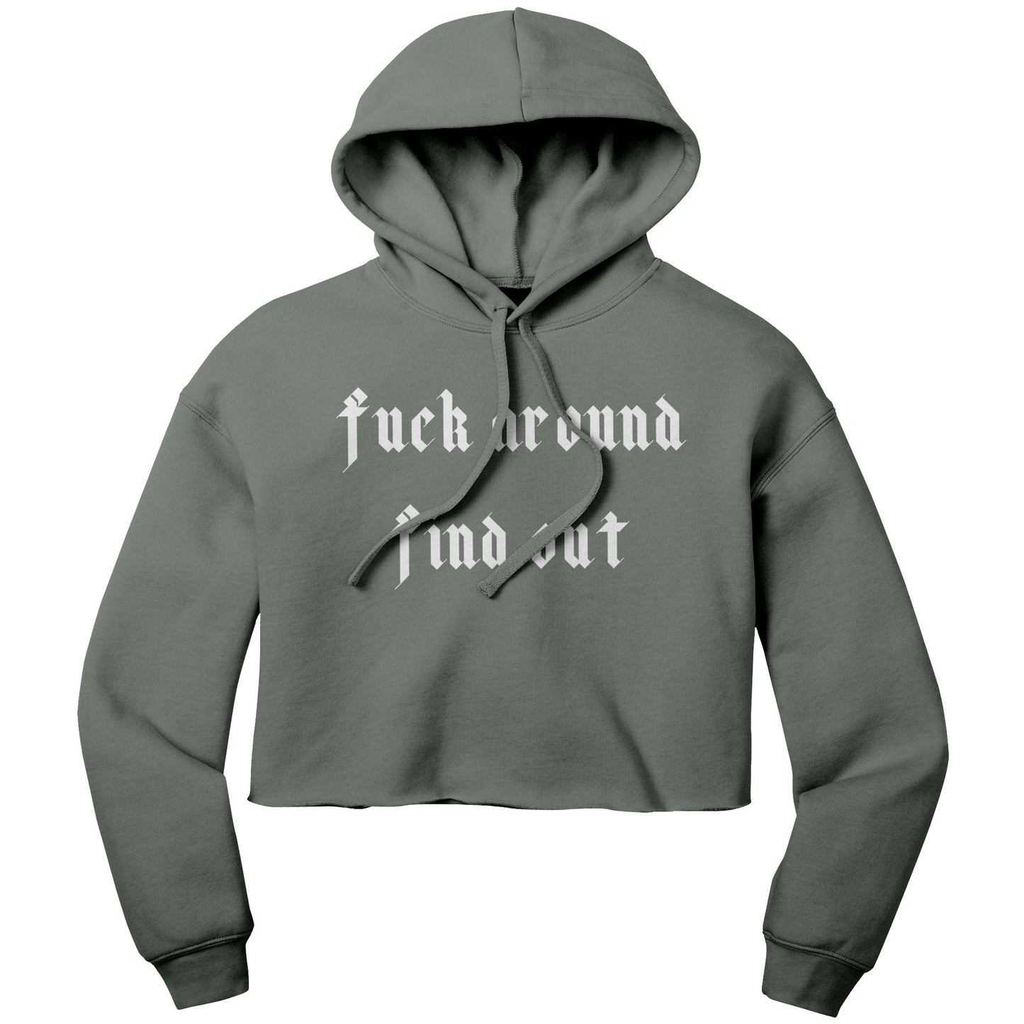 F Around Find Out Cropped Hoodie