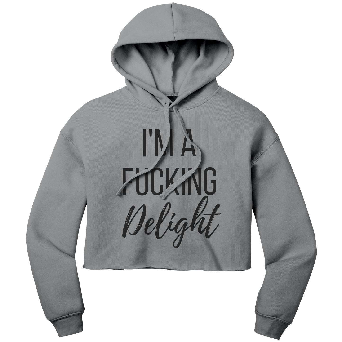 I'm A Delight Womens Cropped Hoodie