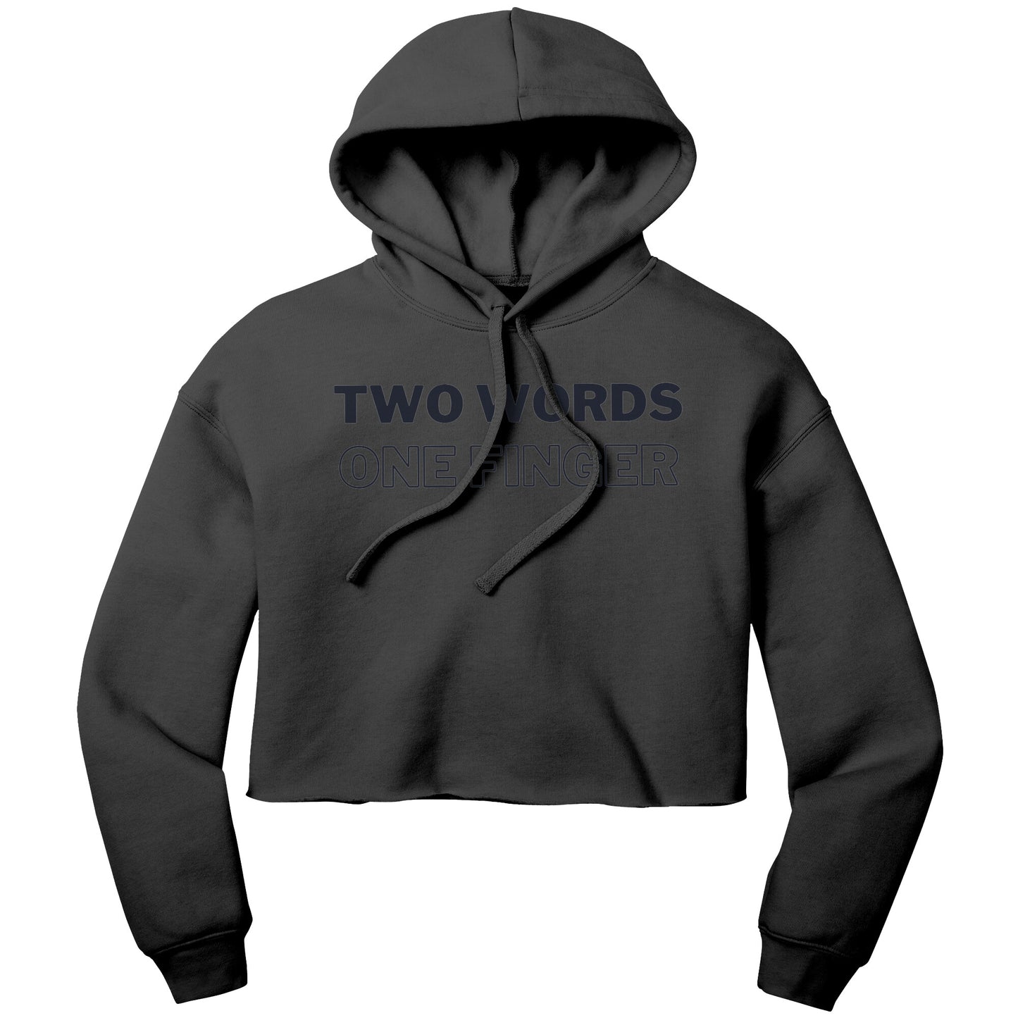 Two Words Womens Cropped Hoodie