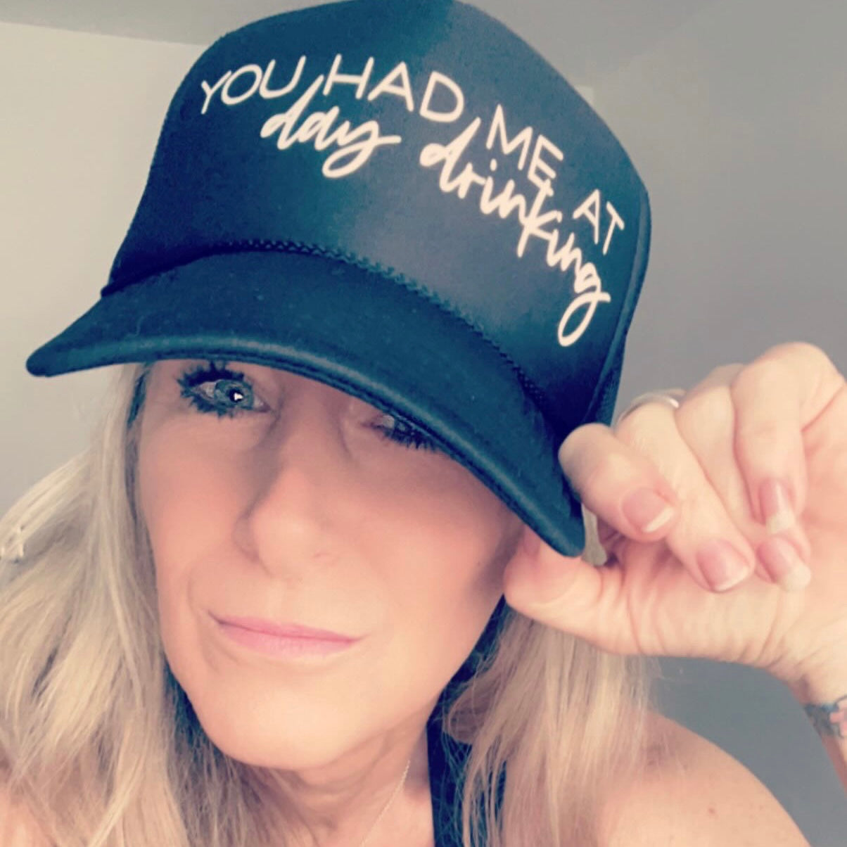 You Had Me At Trucker Hat- Black & White