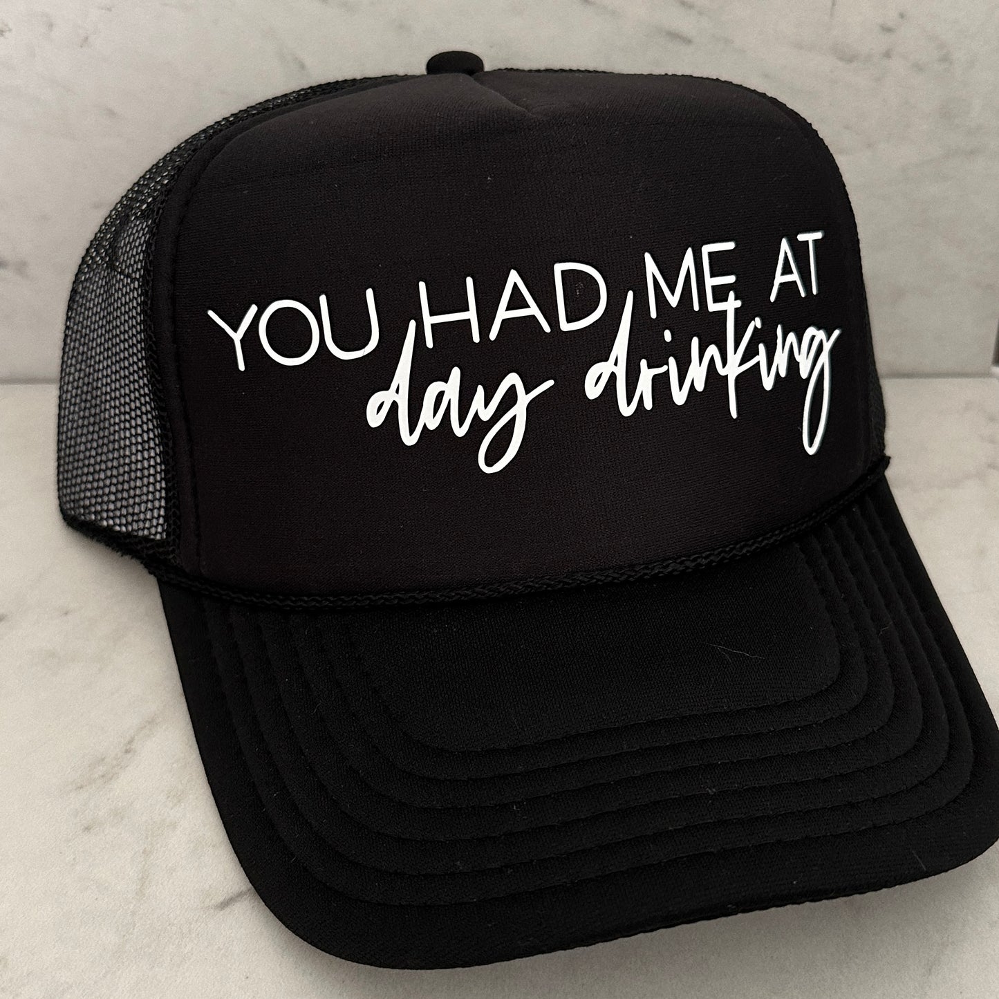 You Had Me At Trucker Hat- Black & White